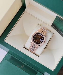Rolex Day-Date 18K Rose Gold Wrapped Chocolate Dial GM V3 (4)