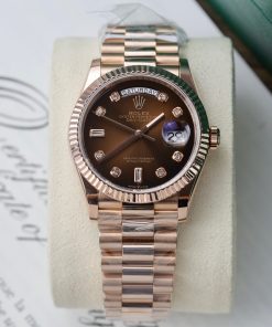 Rolex Day-Date 18K Rose Gold Wrapped Chocolate Dial GM V3 (4)