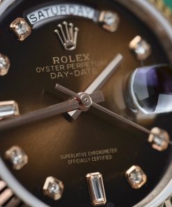 Rolex Day-Date 18K Rose Gold Wrapped Chocolate Dial GM V3 (8)