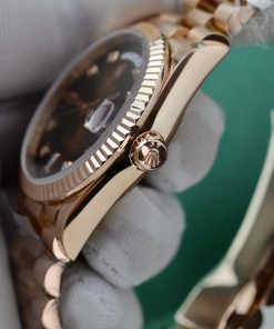 Rolex Day-Date 18K Rose Gold Wrapped Chocolate Dial GM V3 (9)