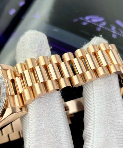 Rolex Day-Date 18K Rose Gold Wrapped Custom Moissanite GM Factory 40mm (1)