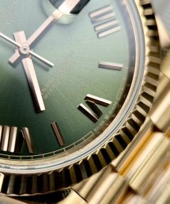 Rolex Day-Date 228235 18K Gold Wrapped Olive Dial Replica Watches GM 40mm