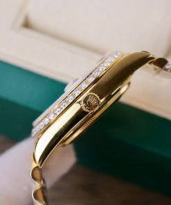Rolex Day-Date 228235 18K Gold Wrapped and Moissanite Replica Watches GM 40mm (10)