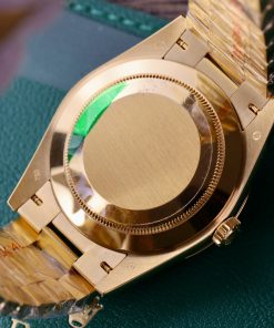Rolex Day-Date 228235 18K Gold Wrapped and Moissanite Replica Watches GM 40mm (10)