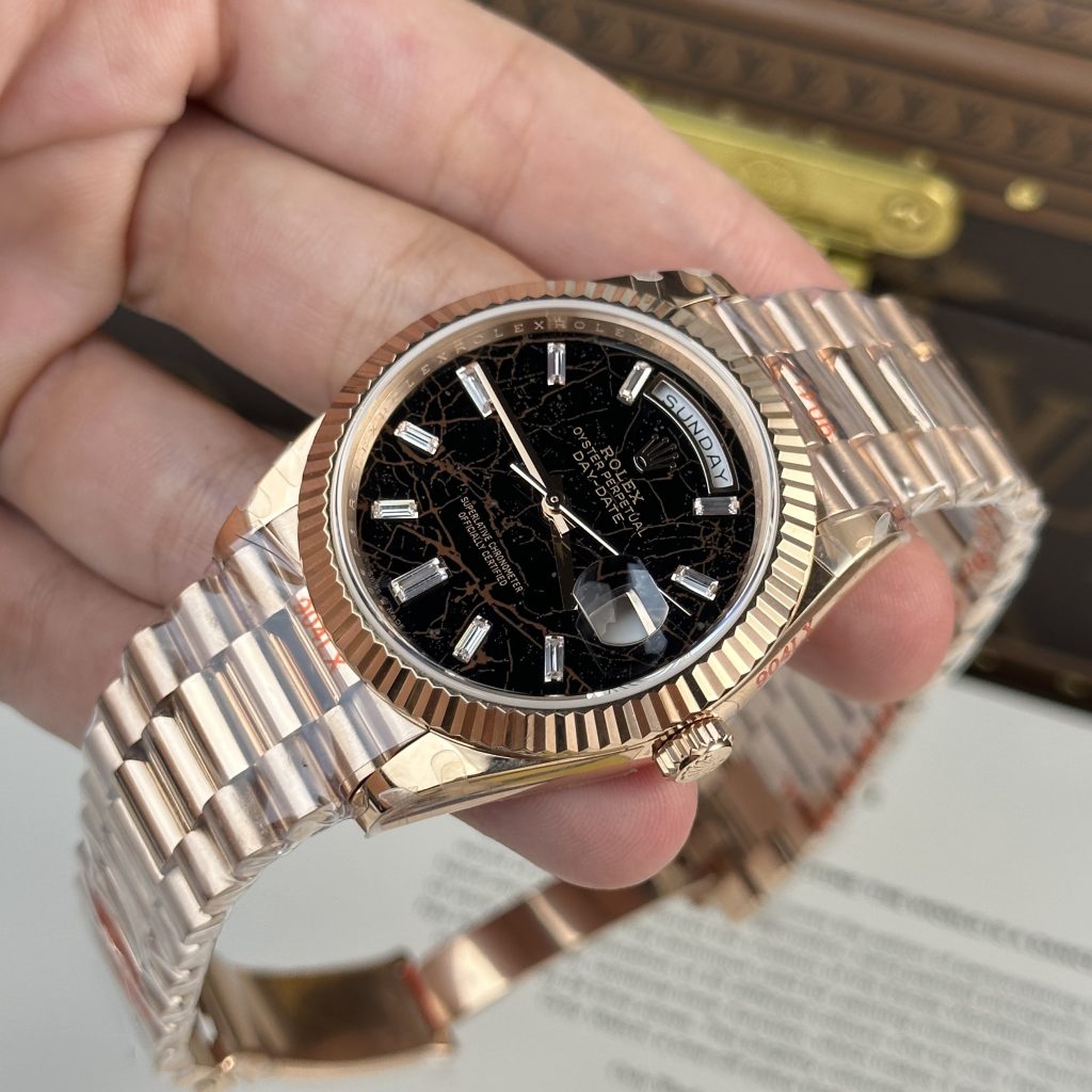 Rolex Day-Date 228235 Best Replica Watch Lava Dial 185 grams QF Factory 40mm (1)