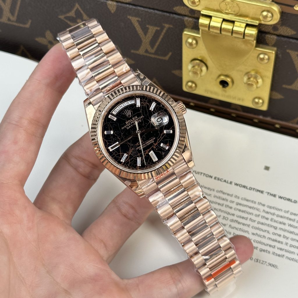 Rolex Day-Date 228235 Best Replica Watch Lava Dial 185 grams QF Factory 40mm (1)