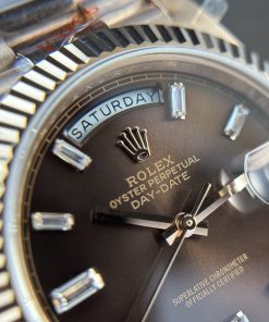 Rolex Day-Date 228235 Chocolate Dial Replica Watches 185gram QF Factory 40mm (2)