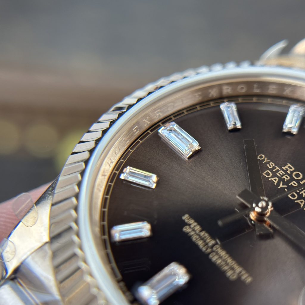 Rolex Day-Date 228235 Chocolate Dial Replica Watches 185gram QF Factory 40mm (2)