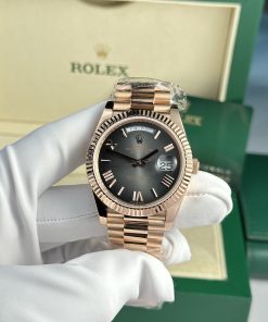 Rolex Day-Date 228235 Gray Ombre Gold Wrapped 186 Grams QF Factory 40mm (5)