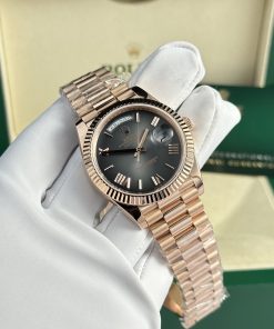 Rolex Day-Date 228235 Gray Ombre Gold Wrapped 186 Grams QF Factory 40mm (5)