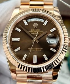 Rolex Day-Date 228235 Replica Watch Dial Chocolate Gold Wrapped Weight 185 Grams QF 40mm (2)