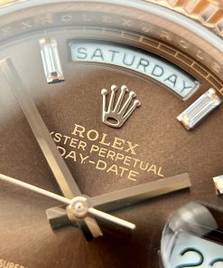Rolex Day-Date 228235 Replica Watch Dial Chocolate Gold Wrapped Weight 185 Grams QF 40mm (2)