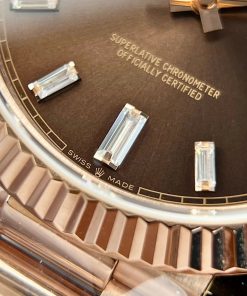 Rolex Day-Date 228235 Replica Watch Dial Chocolate Gold Wrapped Weight 185 Grams QF 40mm (2)
