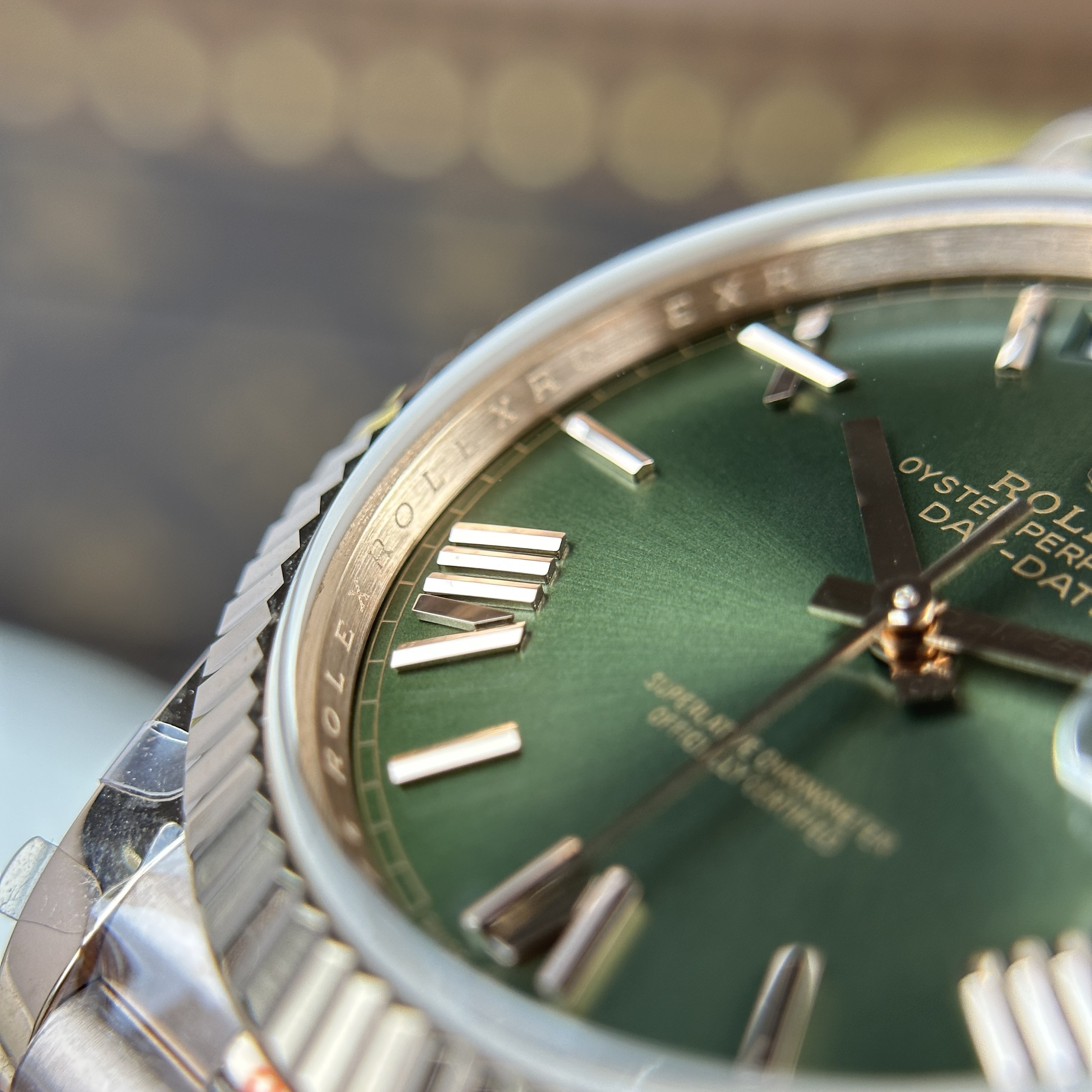 Rolex Day-Date 228235 Rose Gold Color Best Replica Watch 185gram QF Factory 40mm (5) Rolex Day-Date 228235 Rose Gold Color Best Replica Watch 185gram QF Factory 40mm (2)