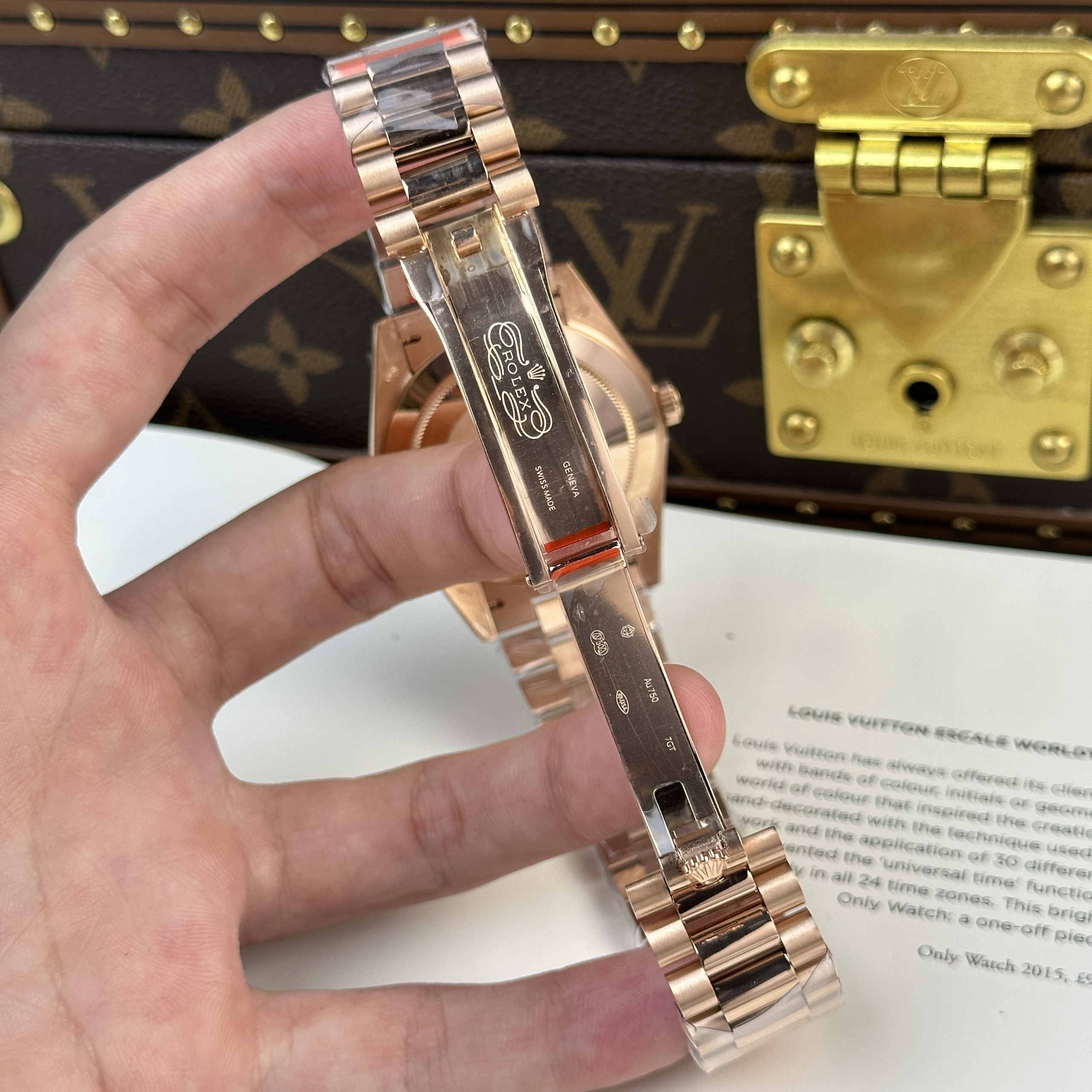 Rolex Day-Date 228235 Rose Gold Color Best Replica Watch 185gram QF Factory 40mm (9) Rolex Day-Date 228235 Rose Gold Color Best Replica Watch 185gram QF Factory 40mm (2)