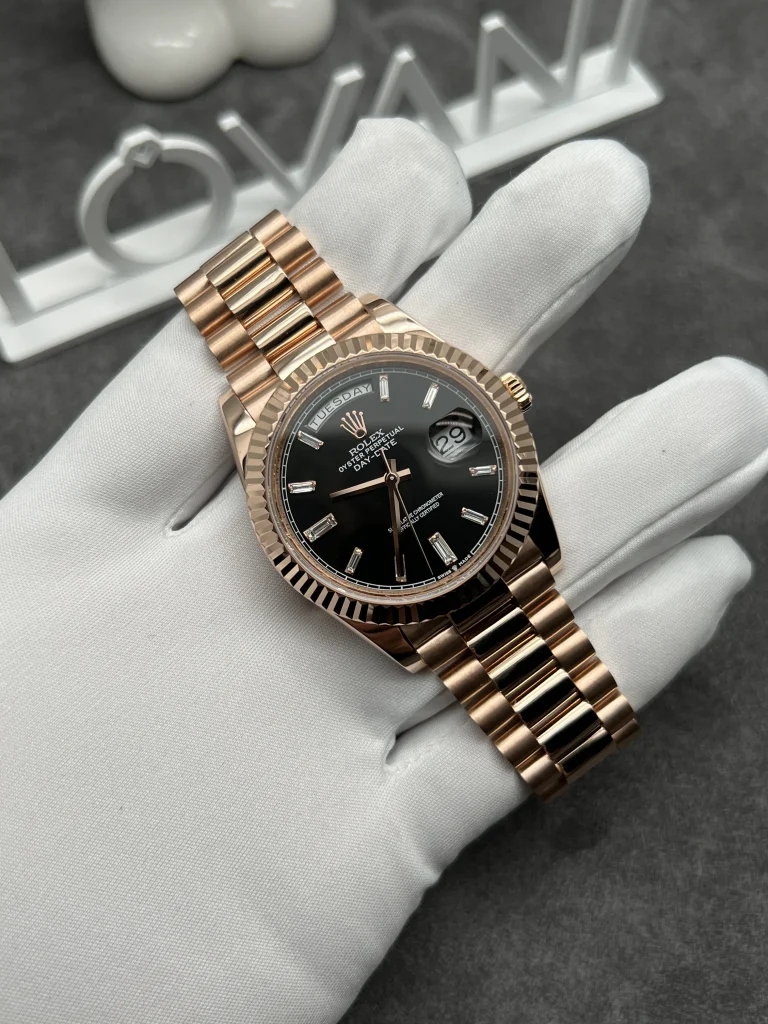 Rolex Day-Date 228235 Solid Gold 18K Diamonds Baguette Numerals 40mm (1)