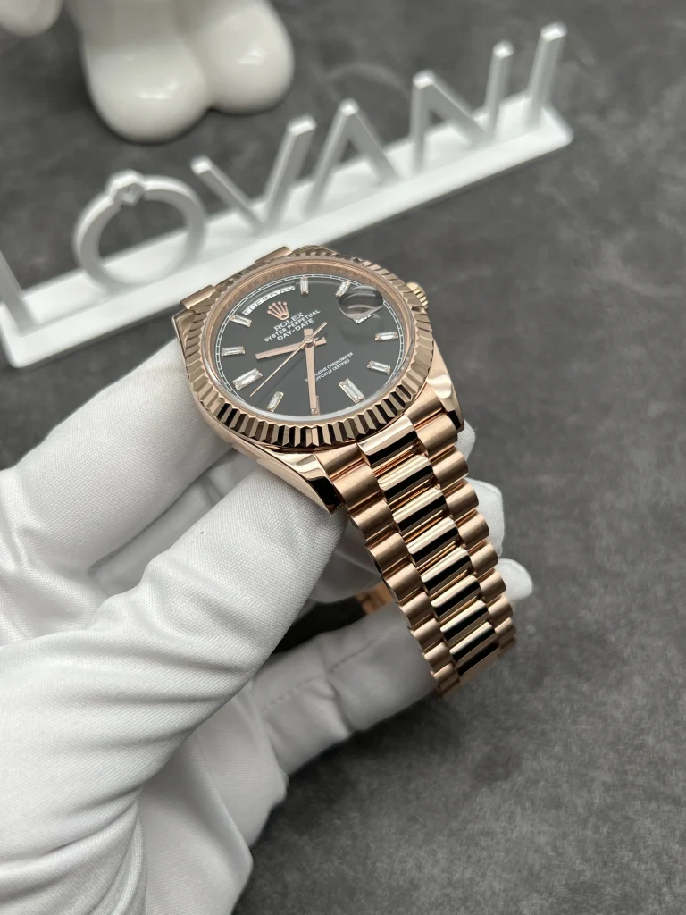 Rolex Day-Date 228235 Solid Gold 18K Diamonds Baguette Numerals 40mm (1)