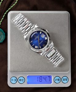 Rolex Day-Date 228236 Blue Ombre Best Replica 186 Grams QF Factory 40mm (4)