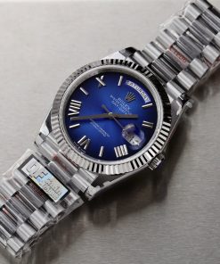 Rolex Day-Date 228236 Blue Ombre Best Replica 186 Grams QF Factory 40mm (4)
