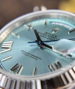 Rolex Day-Date 228236 Ice Blue Dial Best Replica Watch 185gram QF Factory 40mm (2)