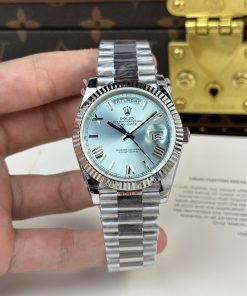 Rolex Day-Date 228236 Ice Blue Dial Best Replica Watch 185gram QF Factory 40mm (2)