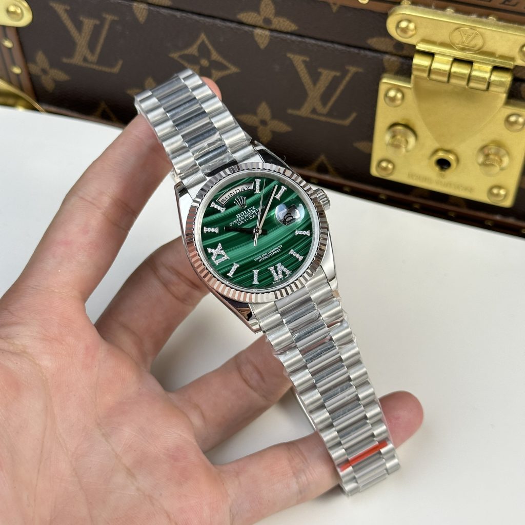 Rolex Day-Date 228236 Malachite Dial Best Replica Watch 36mm (1)