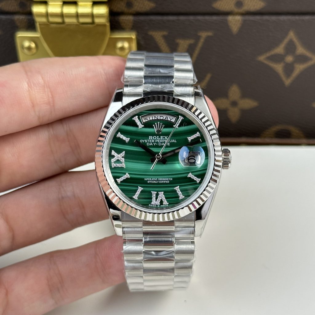 Rolex Day-Date 228236 Malachite Dial Best Replica Watch 36mm (1)