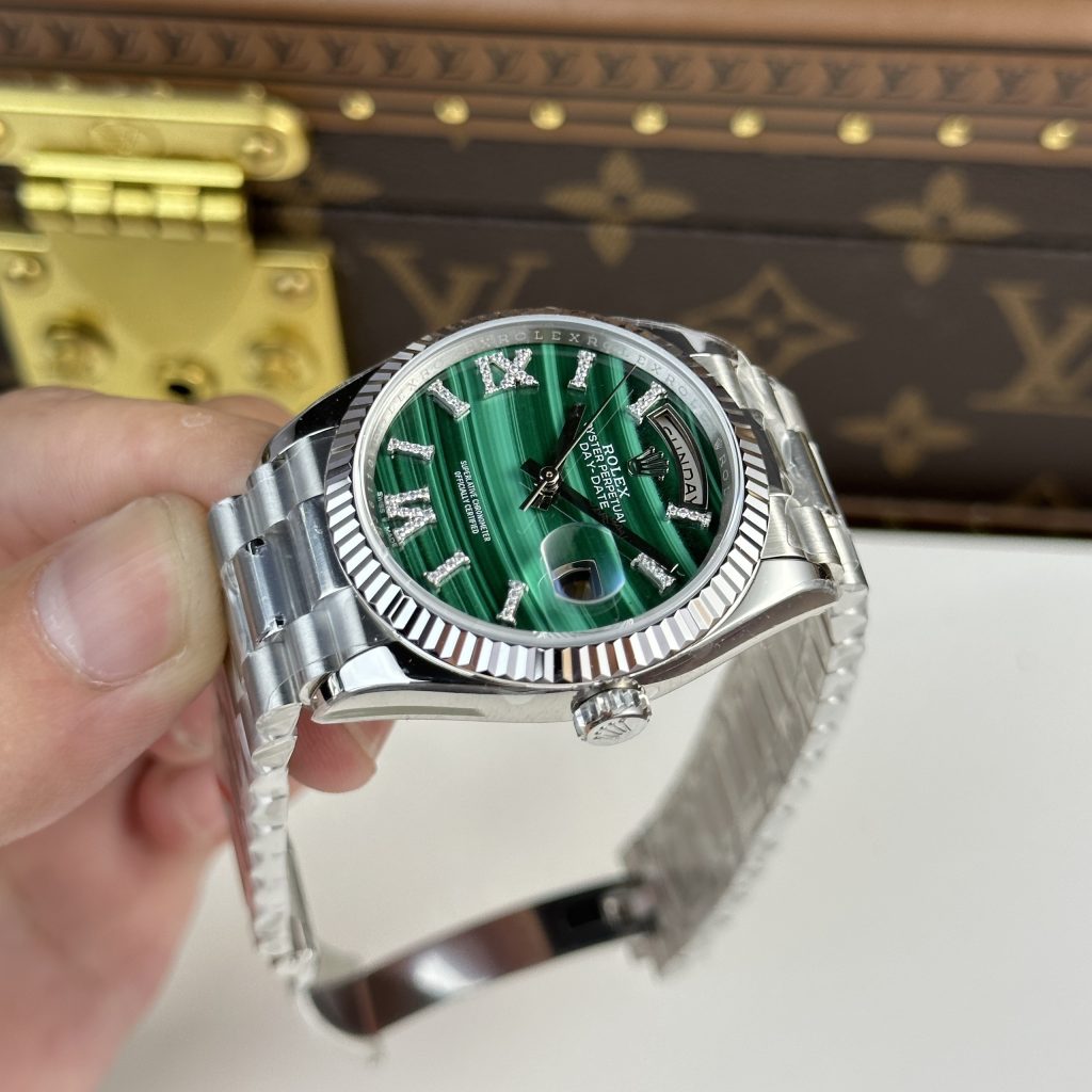 Rolex Day-Date 228236 Malachite Dial Best Replica Watch 36mm (1)