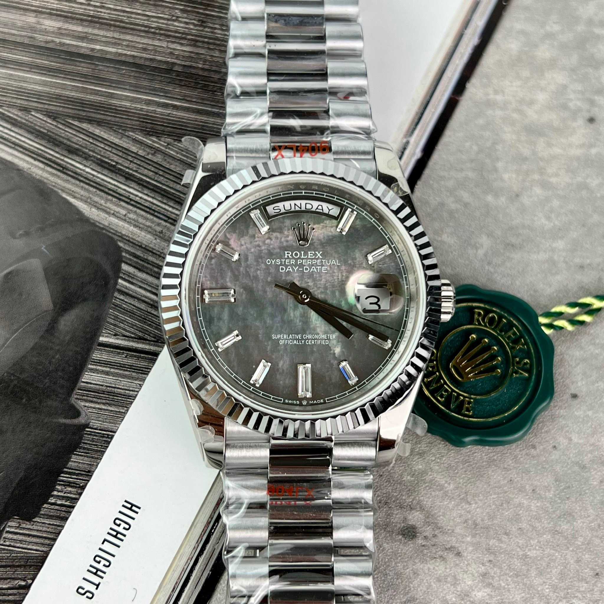 Rolex Day-Date 228236 Mother Of Pearl Replica Watch GM Factory 40mm (2) Rolex Day-Date 228236 Mother Of Pearl Replica Watch GM Factory 40mm (2)