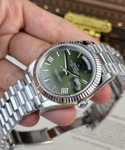 Rolex Day-Date 228236 Replica Watches Green Dial 185 Gram QF Factory 40mm (2)