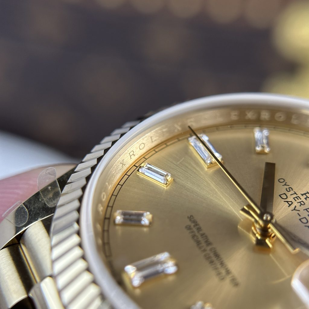 Rolex Day-Date 228238 Best Replica Watch Yellow Champagne 185gram QF Factory 40mm (2)