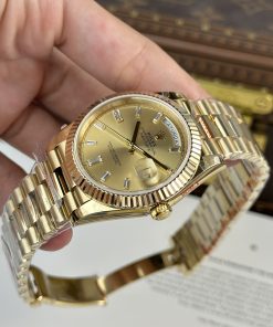 Rolex Day-Date 228238 Best Replica Watch Yellow Champagne 185gram QF Factory 40mm (2)