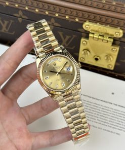 Rolex Day-Date 228238 Best Replica Watch Yellow Champagne 185gram QF Factory 40mm (2)