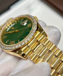 Rolex Day-Date 228238 Gold Wrapped Custom Moissanite Baguette Diamonds 40mm (1)