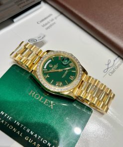 Rolex Day-Date 228238 Gold Wrapped Custom Moissanite Baguette Diamonds 40mm (1)