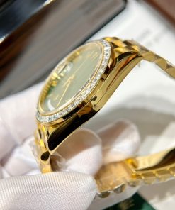 Rolex Day-Date 228238 Gold Wrapped Custom Moissanite Baguette Diamonds 40mm (1)