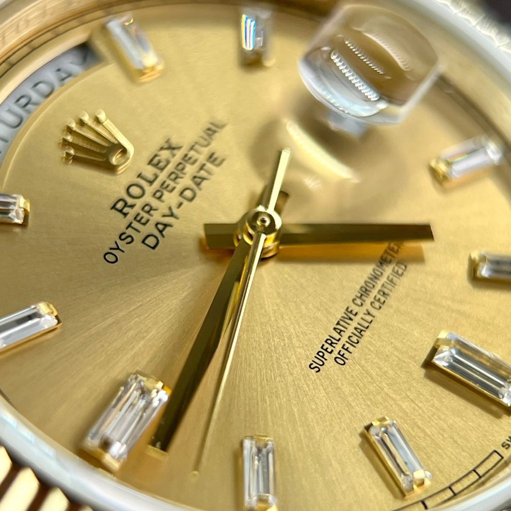 Rolex Day-Date 228238 Replica Watches Yellow Champagne GM Factory (2)
