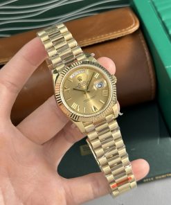 Rolex Day-Date 228238 Replica Watches Yellow Champange Dial GM Factory (5)