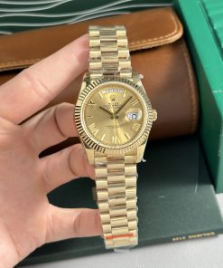 Rolex Day-Date 228238 Replica Watches Yellow Champange Dial GM Factory (5)
