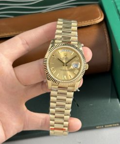 Rolex Day-Date 228238 Replica Watches Yellow Champange Dial GM Factory (5)