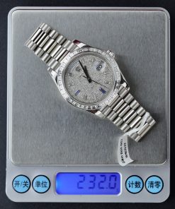 Rolex Day-Date 228396TBR Customs Platinum & Natural Diamonds 40mm (2)