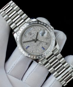 Rolex Day-Date 228396TBR Customs Platinum & Natural Diamonds 40mm (2)