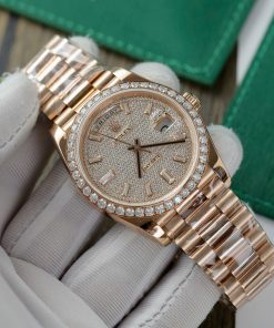 Rolex Day-Date Customs Moissanite Diamonds Dial Gold Wrapped 40mm