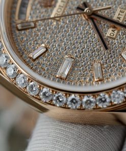 Rolex Day-Date Customs Moissanite Diamonds Dial Gold Wrapped 40mm