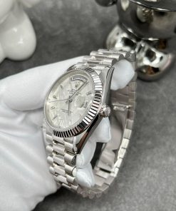 Rolex Day-Date Customs Platinum Meteorite Dial Replica Watch 40mm (1)