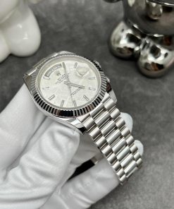 Rolex Day-Date Customs Platinum Meteorite Dial Replica Watch 40mm (1)