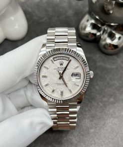 Rolex Day-Date Customs Platinum Meteorite Dial Replica Watch 40mm (1)