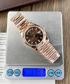 Rolex Day-Date Gold Wrapped Chocolate Daimond-Set Dial 176 Grams GMF 40mm (6)