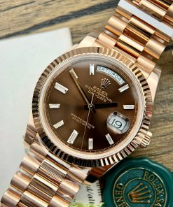 Rolex Day-Date Gold Wrapped Chocolate Daimond-Set Dial 176 Grams GMF 40mm (6)