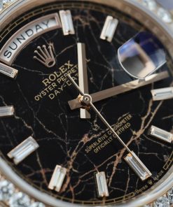 Rolex Day-Date Gold Wrapped Custom Moissanite Diamonds Eisenkiesel Dial GMF 40mm (2)